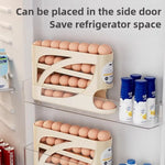 4-Tier Sliding Egg Dispenser, Automatic Rolling Shatterproof Holder For Fridge & Countertop, Easy-Clean, Washable,Space-Saving Refrigerator Side Door Storage Rack For Kitchen Organization,Egg Storage