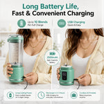 18 oz Portable Blender, Cordless USB-C Rechargeable Personal Blender for Shakes and Smoothies