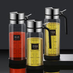 Oil bottle glass Oil pot leakproof Tank Kitchen soy sauce Bottles Vinegar Pots Seasoning Tool Set Of Household Flip Lid