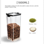 Sealed Jars Kitchen Grain Storage Organizer Large Tank Plastic Moisture-proof Storage Box Household Seasoning Jars Set