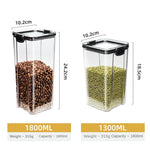 Sealed Jars Kitchen Grain Storage Organizer Large Tank Plastic Moisture-proof Storage Box Household Seasoning Jars Set