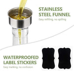 Clear Glass Olive Oil Jug 500ml, Home Kitchen Oil Bottle, Suitable for Storing Cooking Wine, Soy Sauce & Vinegar, Visible