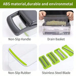 16-In-1 Vegetable Chopper With 8 Blades, Container, Shredder And Strainer, Vegetable Slicing, Dicing, Shredding, Cubing, Multi-Purpose, Great Home Kitchen Gifts