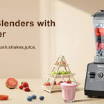 PRASKY 2400W Blender and Grinder Combo 25000RPM Powerful Kitchen 68oz BPA Free 2 Containers Professional  Blenders Ice Crushing