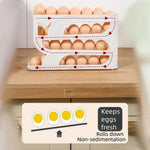 Egg Dispenser Automatic Rolling Egg Tray Organizer, Space Saving Refrigerator Egg Roller,Holds 20/30 Eggs Simultaneously