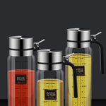 Oil bottle glass Oil pot leakproof Tank Kitchen soy sauce Bottles Vinegar Pots Seasoning Tool Set Of Household Flip Lid