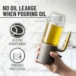 Glass Oil Sprayer for Air Fryer – 2-in-1 Olive Oil Dispenser Bottle Fine Mist Cooking Sprayer, Leakproof Refillable Oil Mister