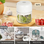 100ml/250ml Portable Electric Garlic Chopper, Wireless Mini Food Processor With Sharp Blade, Battery-Powered Veggie Chopper