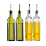 Clear Glass Olive Oil Jug 500ml, Home Kitchen Oil Bottle, Suitable for Storing Cooking Wine, Soy Sauce & Vinegar, Visible