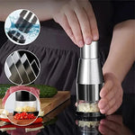 New Stainless Steel Garlic Press and Onion Chopper Multifunctional Manual Vegetable Crusher Kitchen Tool for Fast Food Prepation