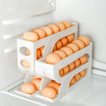 Egg Dispenser Automatic Rolling Egg Tray Organizer, Space Saving Refrigerator Egg Roller,Holds 20/30 Eggs Simultaneously