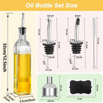 Clear Glass Olive Oil Jug 500ml, Home Kitchen Oil Bottle, Suitable for Storing Cooking Wine, Soy Sauce & Vinegar, Visible
