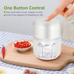 100ml/250ml Portable Electric Garlic Chopper, Wireless Mini Food Processor With Sharp Blade, Battery-Powered Veggie Chopper