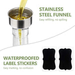Clear Glass Olive Oil Jug 500ml, Home Kitchen Oil Bottle, Suitable for Storing Cooking Wine, Soy Sauce & Vinegar, Visible