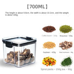 Sealed Jars Kitchen Grain Storage Organizer Large Tank Plastic Moisture-proof Storage Box Household Seasoning Jars Set