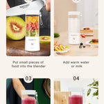 500ML Portable Electric Blender USB Rechargeable Mini Juicer Cup Smoothie Maker for Juice Smoothies Baby Food Milkshake Dips