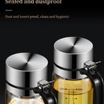 Oil bottle glass Oil pot leakproof Tank Kitchen soy sauce Bottles Vinegar Pots Seasoning Tool Set Of Household Flip Lid