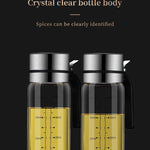 Oil bottle glass Oil pot leakproof Tank Kitchen soy sauce Bottles Vinegar Pots Seasoning Tool Set Of Household Flip Lid