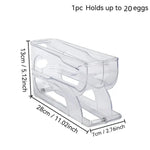 Egg Dispenser Automatic Rolling Egg Tray Organizer, Space Saving Refrigerator Egg Roller,Holds 20/30 Eggs Simultaneously