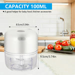 100ml/250ml Portable Electric Garlic Chopper, Wireless Mini Food Processor With Sharp Blade, Battery-Powered Veggie Chopper