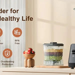 PRASKY 2400W Blender and Grinder Combo 25000RPM Powerful Kitchen 68oz BPA Free 2 Containers Professional  Blenders Ice Crushing