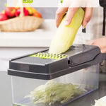 Vegetable Cutter Multifunctional Kitchen Tool, 5-in-1 Food Chopper for Tomato Carrot Cheese Onion, Handheld Slicer Dicer Grater
