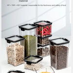 Sealed Jars Kitchen Grain Storage Organizer Large Tank Plastic Moisture-proof Storage Box Household Seasoning Jars Set