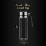 Oil bottle glass Oil pot leakproof Tank Kitchen soy sauce Bottles Vinegar Pots Seasoning Tool Set Of Household Flip Lid