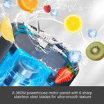 Portable Electric Juice Maker Blender 700ML USB Rechargeable Fruit Mixer 6 Blades Juicer for Shakes Smoothies Fresh Juicing Cup