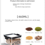 Sealed Jars Kitchen Grain Storage Organizer Large Tank Plastic Moisture-proof Storage Box Household Seasoning Jars Set