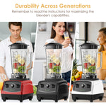 BPA Free 3HP 2200W Heavy Duty Grade Blender Mixer Juicer High Power Food Processor Ice Smoothie Bar Fruit Blender