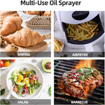 470 ML Oil Sprayer for Cooking, 2-in-1 Olive Oil Dispenser and Oil Bottle with Stickers, Thick Glass Spray Bottle