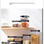 Sealed Jars Kitchen Grain Storage Organizer Large Tank Plastic Moisture-proof Storage Box Household Seasoning Jars Set