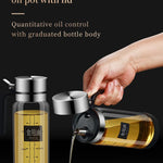 Oil bottle glass Oil pot leakproof Tank Kitchen soy sauce Bottles Vinegar Pots Seasoning Tool Set Of Household Flip Lid