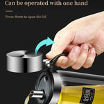 Oil bottle glass Oil pot leakproof Tank Kitchen soy sauce Bottles Vinegar Pots Seasoning Tool Set Of Household Flip Lid