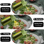 470 ML Oil Sprayer for Cooking, 2-in-1 Olive Oil Dispenser and Oil Bottle with Stickers, Thick Glass Spray Bottle